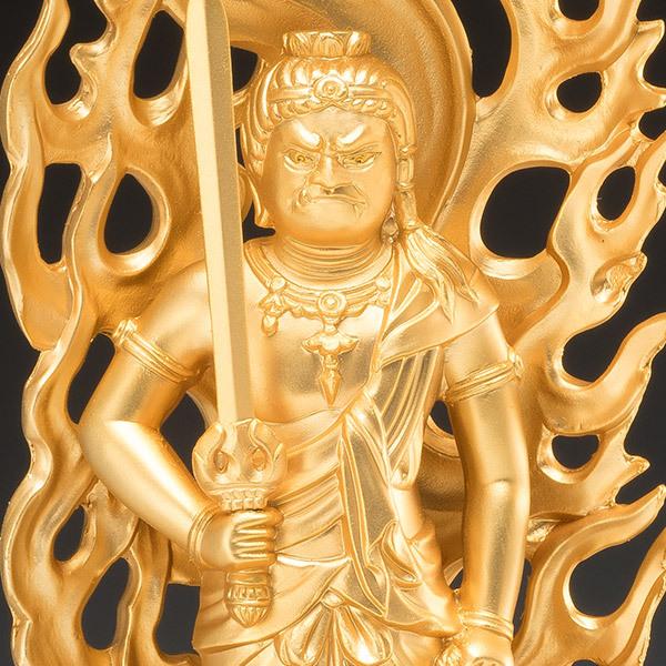 不動明王 ｜仏像 仏師：牧田秀雲 原型 21cm (金メッキ⁄24金) 原型＿ 