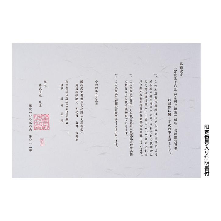 NK-1028 葛飾北斎「富嶽三十六景 神奈川沖浪裏」 初摺限定100部 NK-1028 葛飾北斎「富嶽三十六景 神奈川沖浪裏」 初摺限定100部
