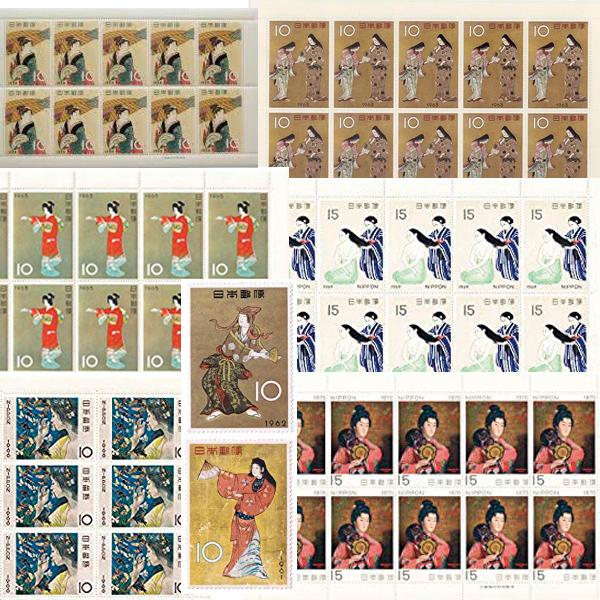 昔の切手コレクション ３枚セット レトロ切手セット・切手コレクション・昭和レトロ・No.230226-31