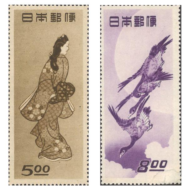 HB-1259  超稀少な切手四天王が勢揃い 昭和の「切手趣味週間」全種 額装｜sanpodo｜06