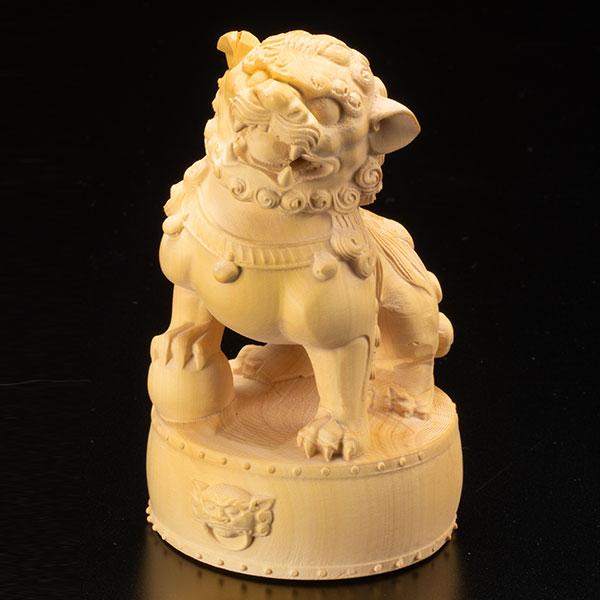 KW-1362 黄楊彫り 狛犬 〈一対〉 : 三宝堂Yahoo!店 - 通販 - Yahoo