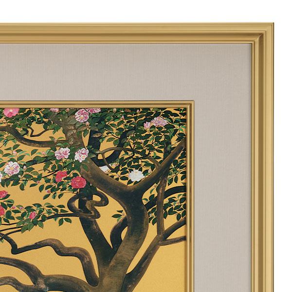 速水御舟　月に桔梗図　木版画　掛軸一幅　　昭和8年作【便利堂図版参考】　NO51 速水御舟 月に桔梗図 木版画 掛軸一幅 昭和8年作【便利堂図版参考