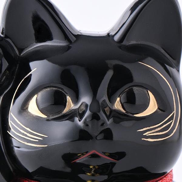 KW-1380  開運厄除け招き猫 黒漆の画像