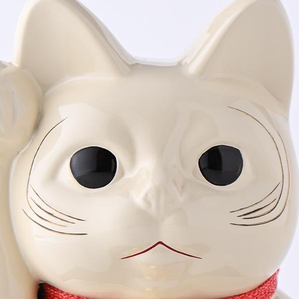 KW-1379 開運厄除け招き猫 白漆の画像