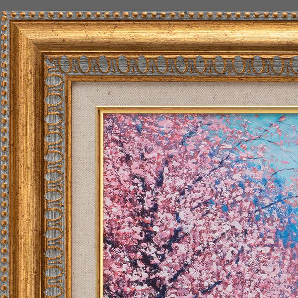 YO-1042 肉筆油彩画 角館の桜路 6号の画像