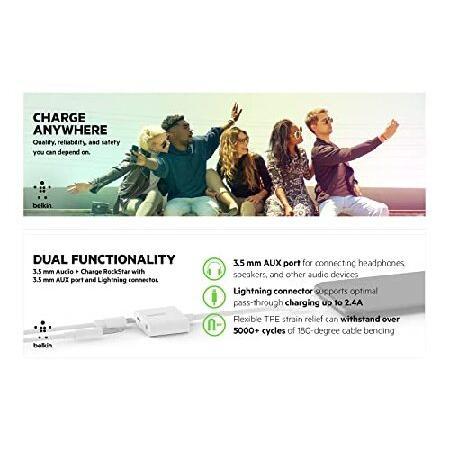 Belkin ライトニング & 3.5mmオーディオ デュアルアダプター iPhone 14
