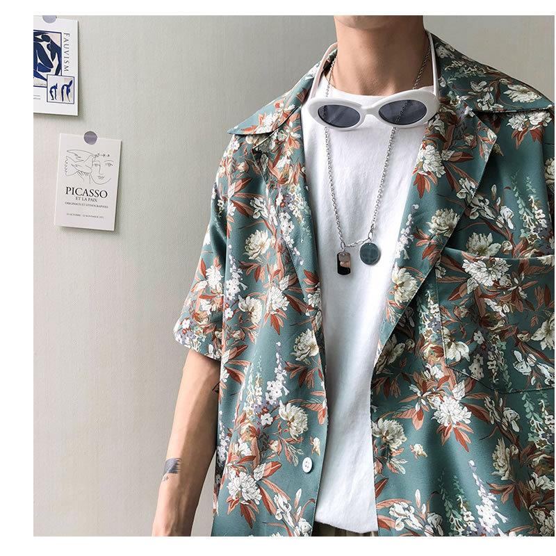 全品送料0円 シャツ 半袖 アロハ 花柄 メンズ ファッション 韓国 ショートスリーブ ゆったり ストリート系 モードストリート ビッグシルエット カジュアルシャツ 柄シャツ 半袖 カラー 330 Www Naprehab Com