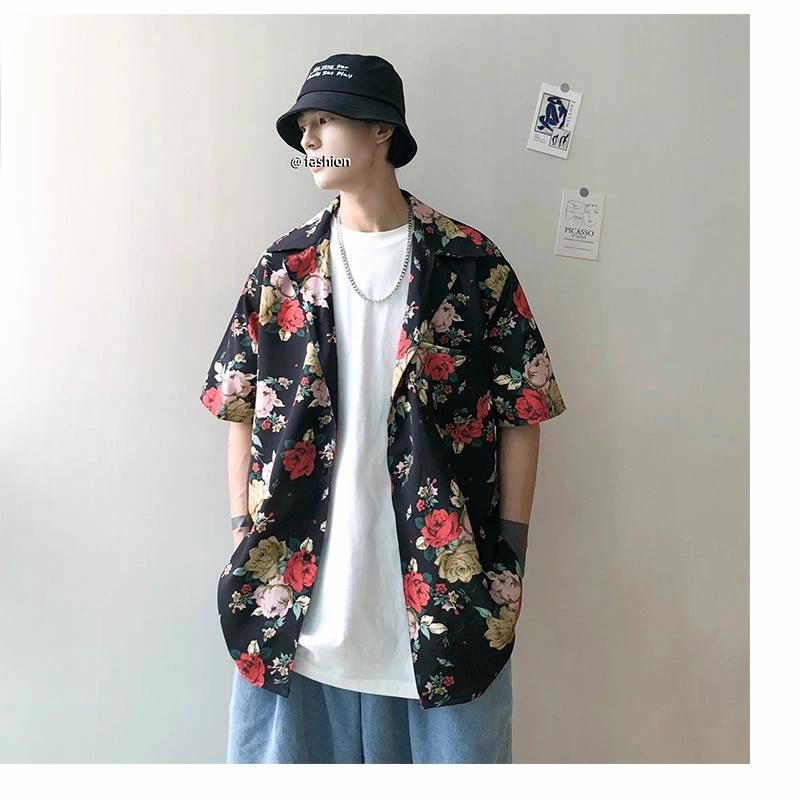全品送料0円 シャツ 半袖 アロハ 花柄 メンズ ファッション 韓国 ショートスリーブ ゆったり ストリート系 モードストリート ビッグシルエット カジュアルシャツ 柄シャツ 半袖 カラー 330 Www Naprehab Com