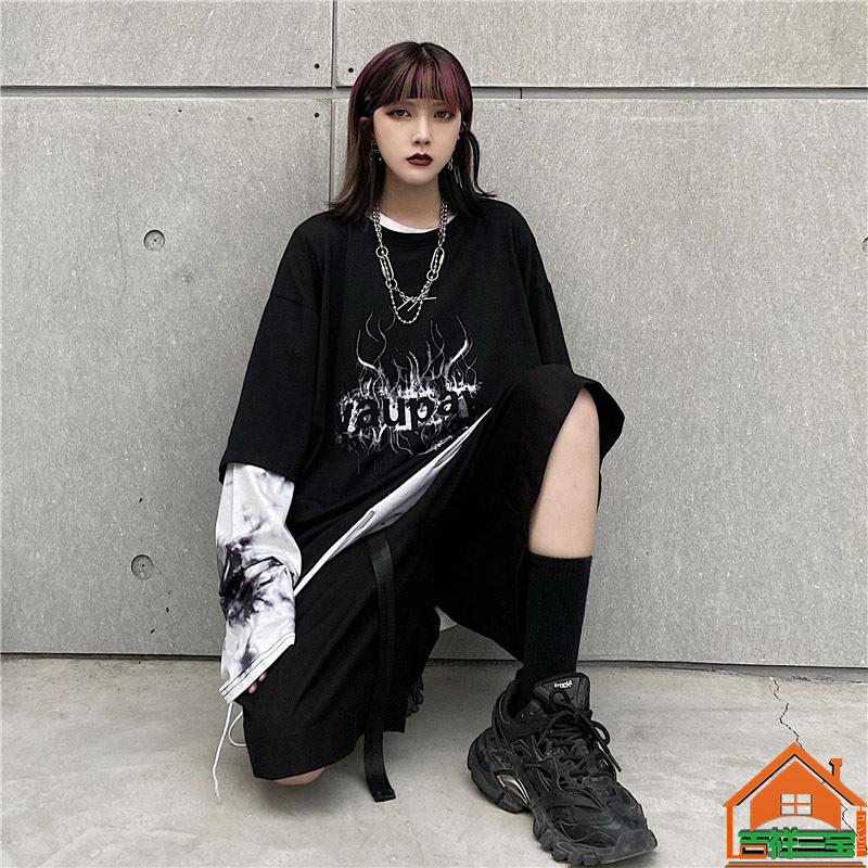 オリジナルスタイルパンク ロック失われた安息日ヘヴィメタル記号プリントゆったり長袖 半袖ｔシャツ メンズ レディーズ おしゃれ男女兼用ファッション Huwai233 吉祥三宝 通販 Yahoo ショッピング