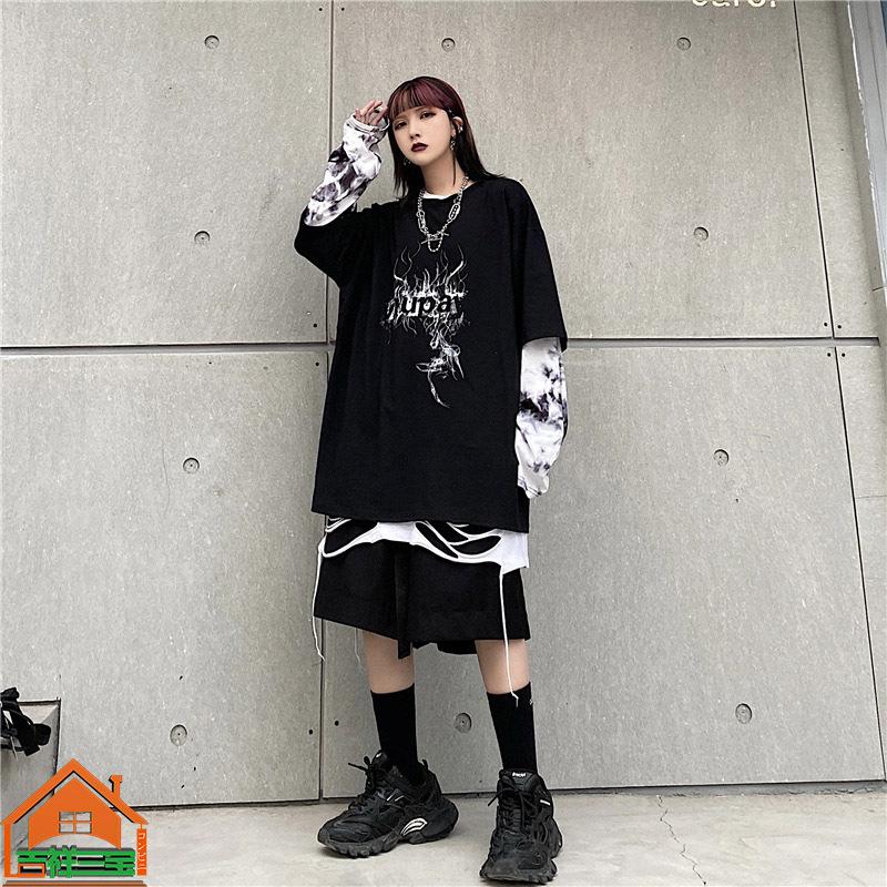 オリジナルスタイルパンク ロック失われた安息日ヘヴィメタル記号プリントゆったり長袖 半袖ｔシャツ メンズ レディーズ おしゃれ男女兼用ファッション Huwai233 吉祥三宝 通販 Yahoo ショッピング