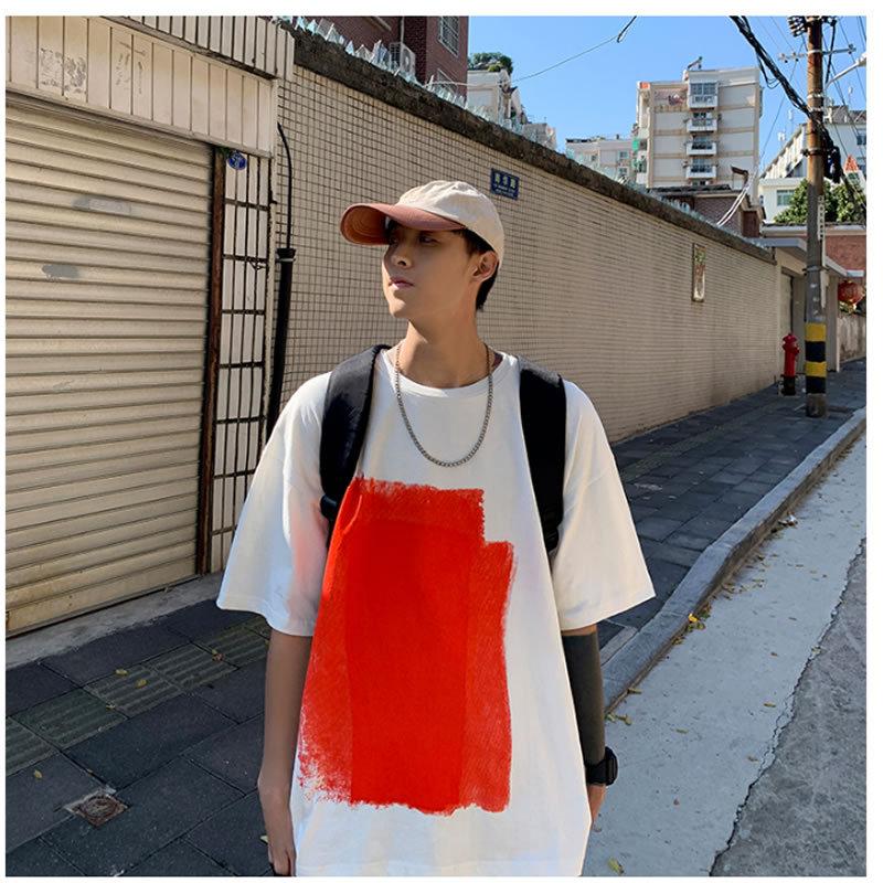 ゆったり アートプリントtシャツ 韓国 ファッション メンズ ショート スリーブ メンズ ストリート カジュアル メンズ 春 秋 夏 個性 大きいサイズ Huwai367 吉祥三宝 通販 Yahoo ショッピング