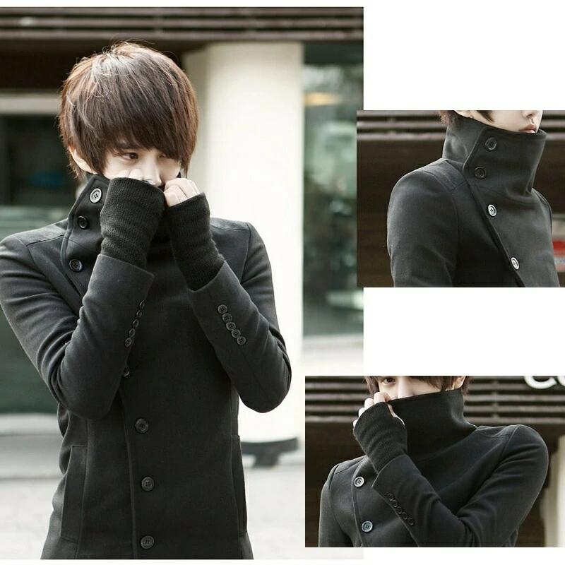 韓国 ファッション メンズ ハイカラーコート ハイネック 長袖 アウター ジャケット ボリュームネック トップス 無地 モード系 ビジネス カジュアル 韓流 個性 Huwai478 吉祥三宝 通販 Yahoo ショッピング