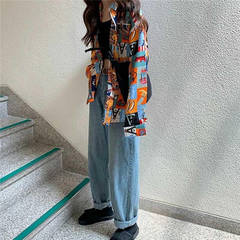 21 原宿系 総柄 レディースファッション 長袖 トレーナー Tシャツ シンプル 派手 カワ な 服 個性的 ダンス 衣装 かわいい 奇抜 青文字系 トップス Ntx09 吉祥三宝 通販 Yahoo ショッピング