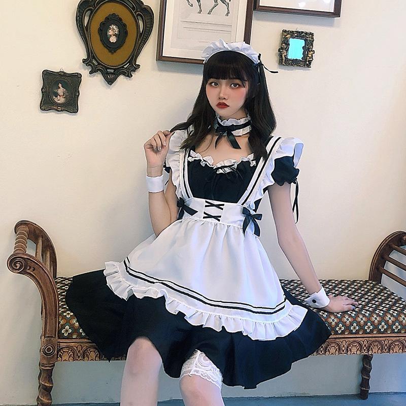  メイド 服 コスプレ 衣装 ゴスロリ 萌え フリル ロリータ 清楚 可憐