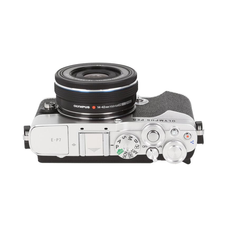 OLYMPUS PEN E-P7 シルバー + 14-42mm EZ ブラック 【A】の画像