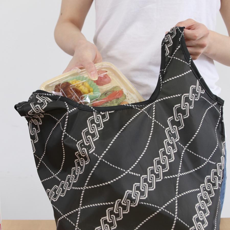 京都くろちく 広底エコバッグ コンパクト 収納 ショッピング 和柄 京都