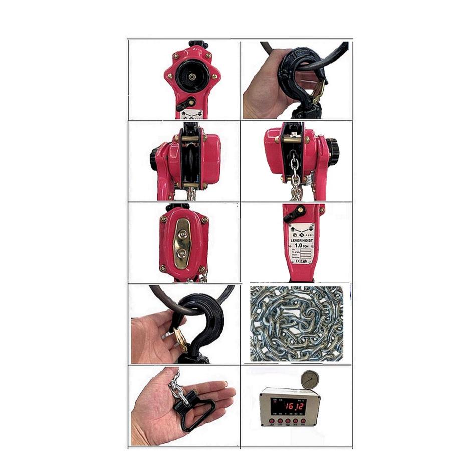 8台【1年保証】新発売ピンク色 レバーホイスト 1ton（Lever Hoist）チェーンホイスト/ チェーンブロック チェーンガッチャ　レバーブロック