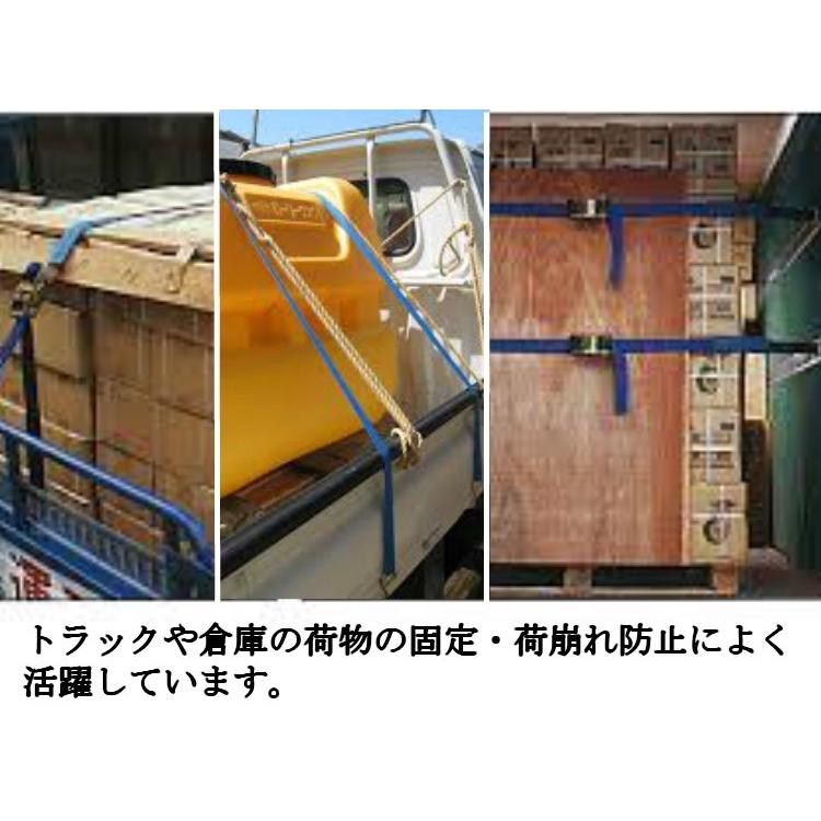 2pcsセット　ラッシングベルト ワッカ仕様　5m/幅50mm　 定格荷重2000kg 荷締め機　ラチェット　トラック用ラッシングベルトガッチャ　ラチェット式荷締めベルト｜sanpouyosi-store｜03