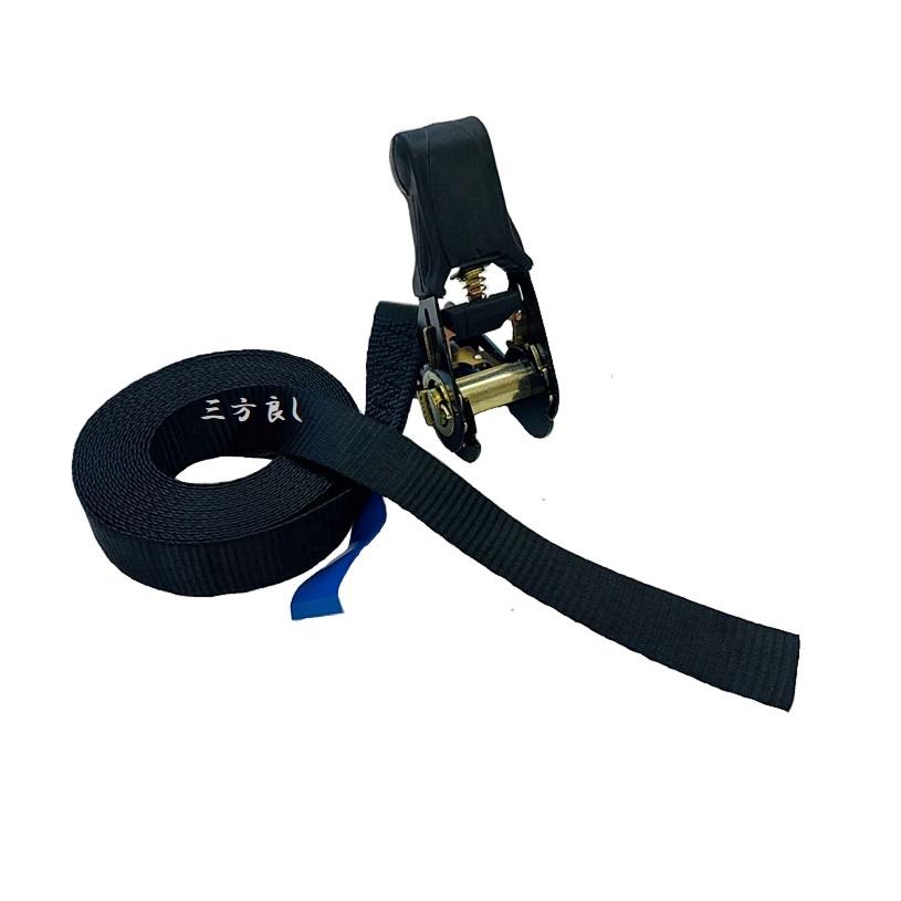 黒 ベルト荷締め機エンドレスタイプ幅25mm長さ5m破断荷重800kg