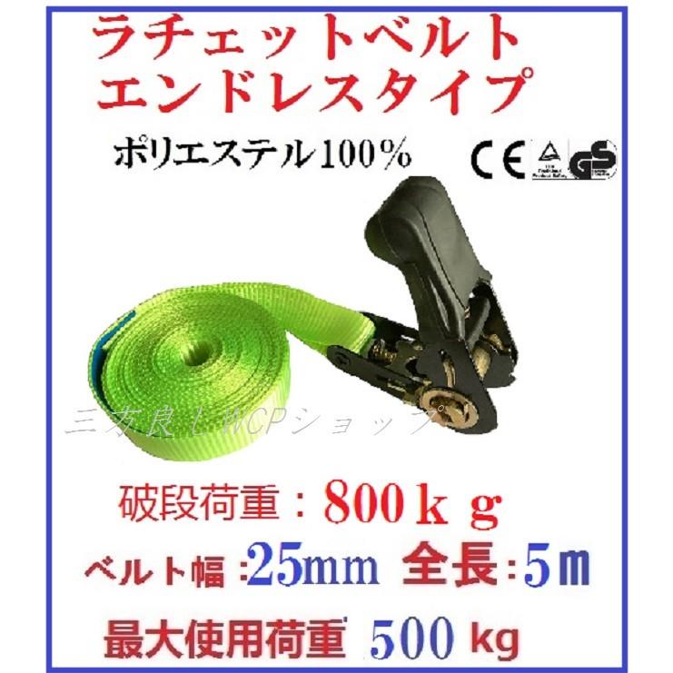 ベルト荷締め機エンドレスタイプ幅25ｍｍ長さ5ｍ破断荷重800ｋｇ　ラッシングベルトエンドレス800kg幅 25ｍｍ長さ5ｍ｜sanpouyosi-store