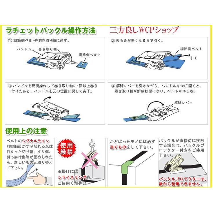 三方良し ベルト荷締め機エンドレスタイプ幅50ｍｍ長さ6ｍ破断荷重3000ｋｇ ラッシングベルトエンドレス3ton幅 50ｍｍ長さ6ｍ エンドレス50ｍｍ６ｍ｜sanpouyosi-store｜02