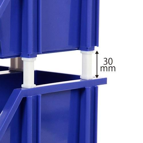 連結パーツボックス (小) ×18コ 【三方良し】 三色混合セット（ブルー