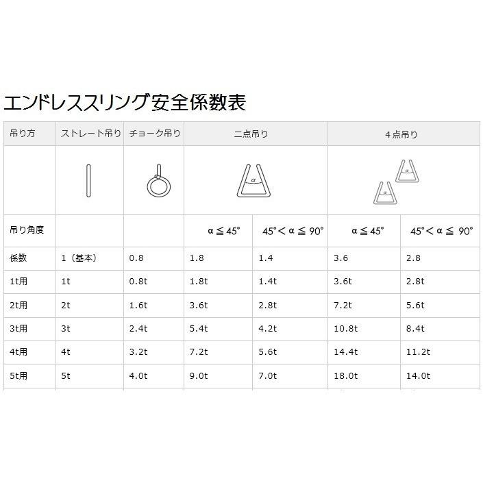 箱売20本 エンドレススリングベルト 耐荷重3000kg 幅60mm 長さ2m ラウンドスリング ソフトスリング　サークルスリング　クレーンスリング繊維ロープ｜sanpouyosi-store｜03