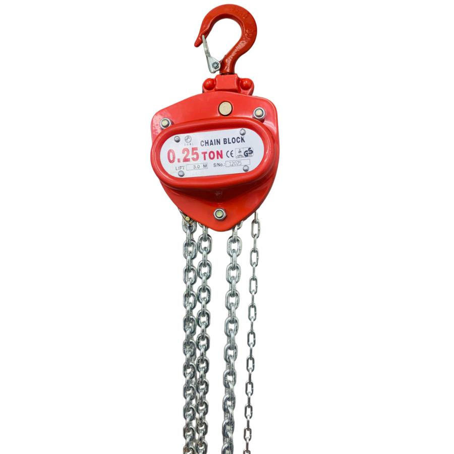 新型 軽量 手動式チェーンブロック0.25ton/荷重250kg チェーン