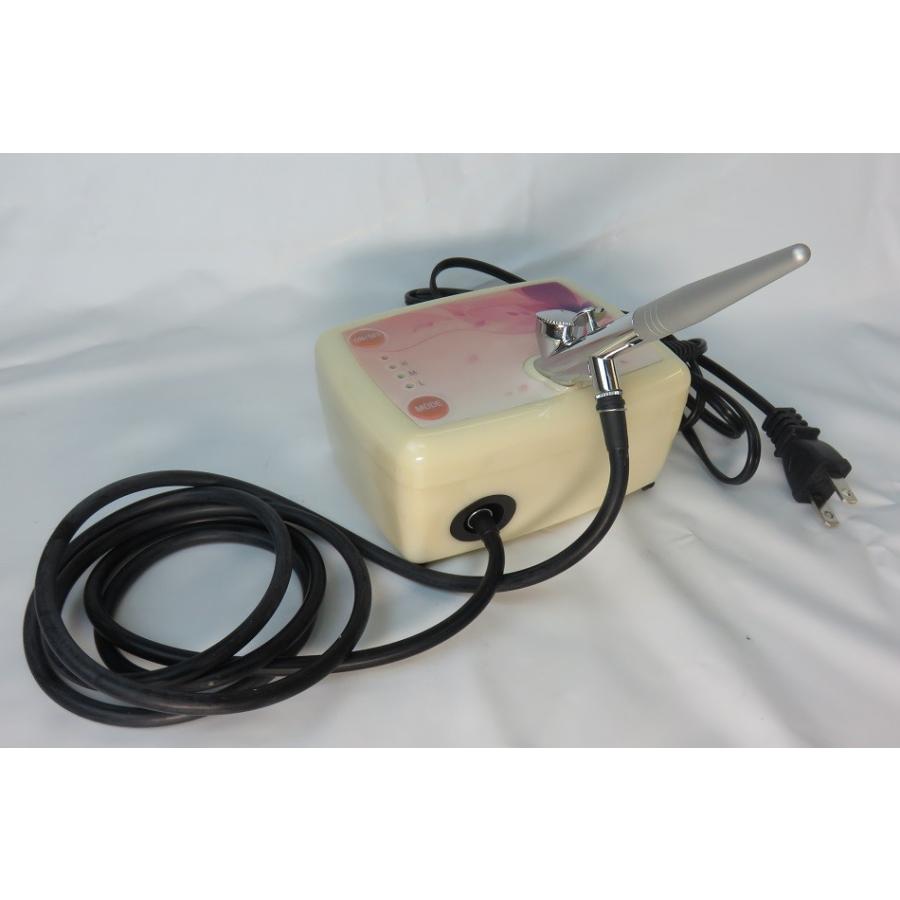 コンプレッサー、エアブラシ、エアジェル、クリーナーセット エアブラシメイク『コンプレッサー＆エアーブラシ（ノズル0.2mm