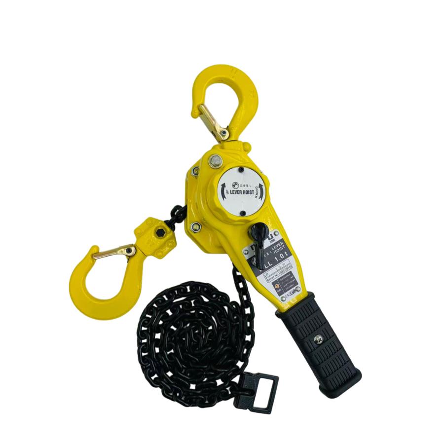 シングルストレージ出品依頼【取引した事があるフォロワー様のみ対応】 三方良し 新発売イエロー色 レバーホイスト 1.0ton 1000kgチェーン1.5m