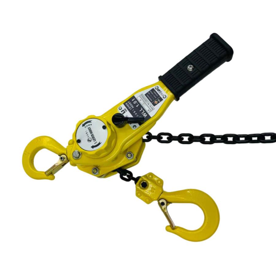 三方良し 新発売イエロー色 レバーホイスト 1.0ton 1000kgチェーン3m