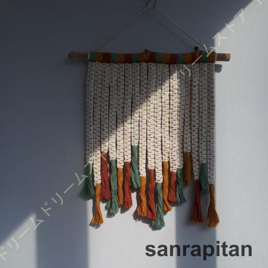 タペストリータッセルタペストリー壁掛けインテリア綿ロープ織り