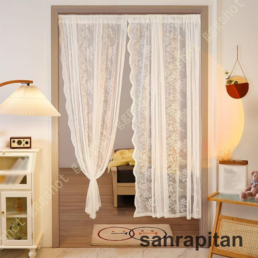 のれん レース暖簾 可愛い 風通し 春夏用 ins風 間仕切り 装飾