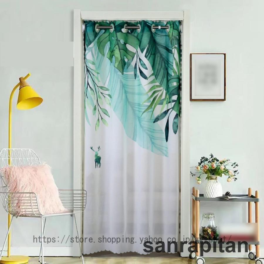 オーダーメイド 小窓カーテン 北欧デザイン 遮光プリント 幅55cm