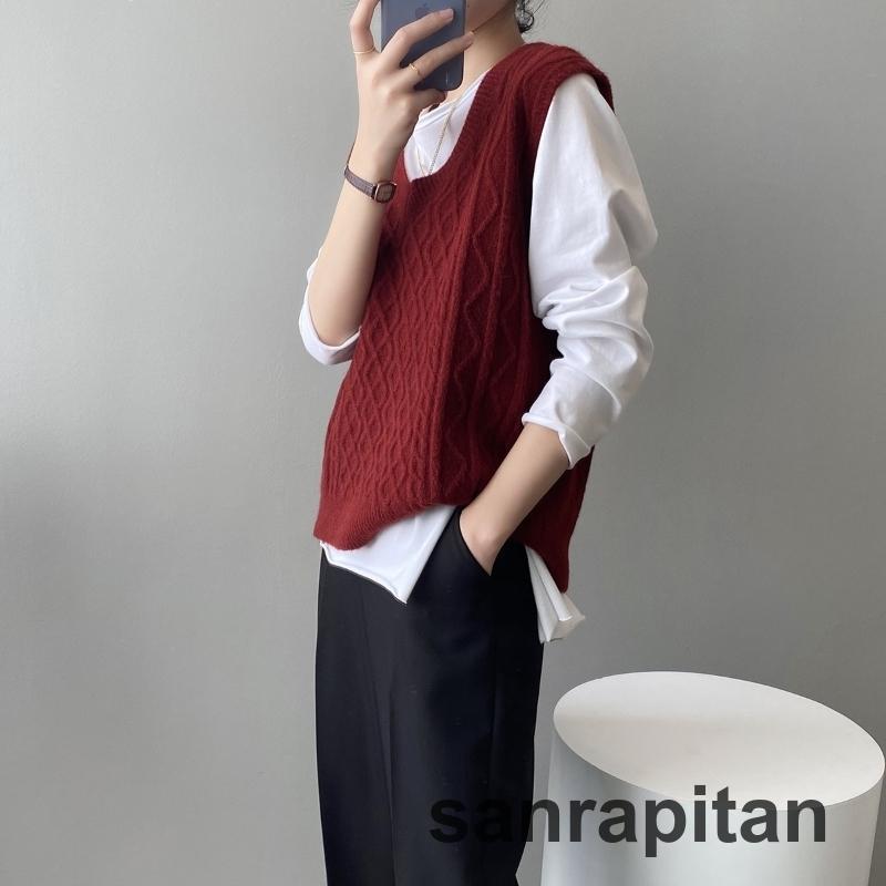 【美品】プラージュ Italian Yarn ベスト プルオーバー Vネック 美品】プラージュ Italian Yarn ベスト プルオーバー Vネック