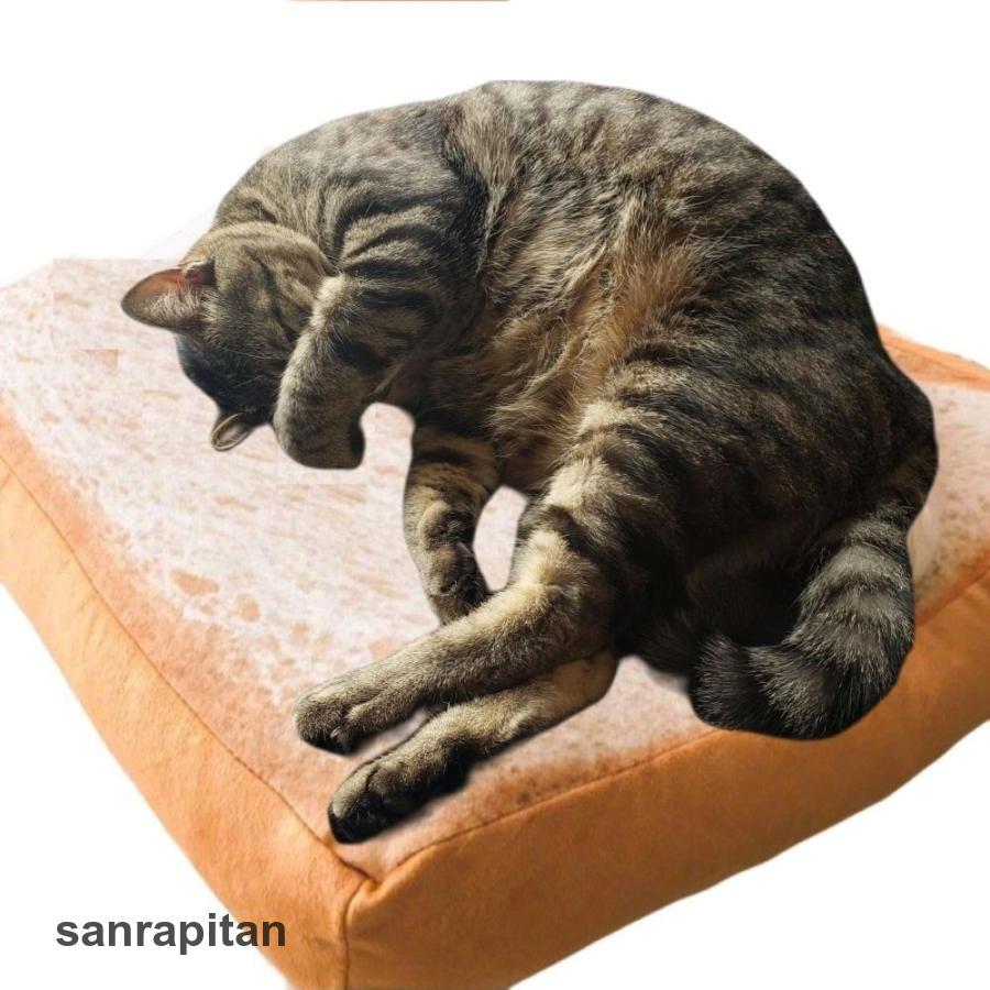 ベッド ペット用 クッション マット 60cm 食パンモチーフ