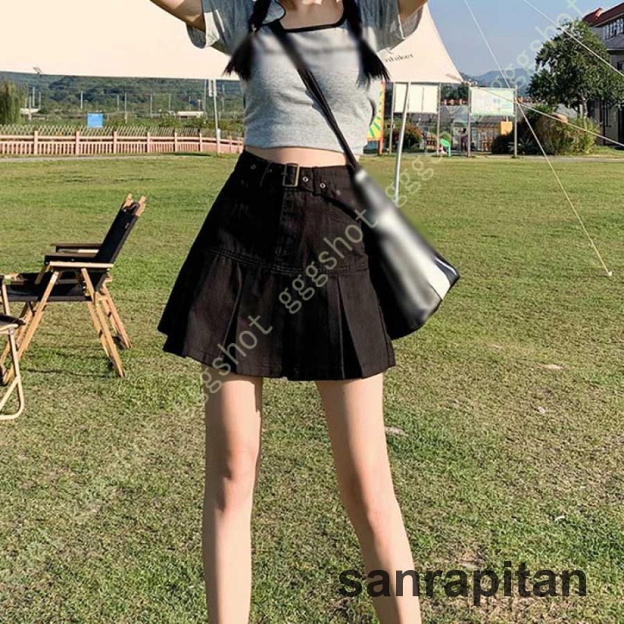 デニムスカート レディース プリーツスカート ファッション