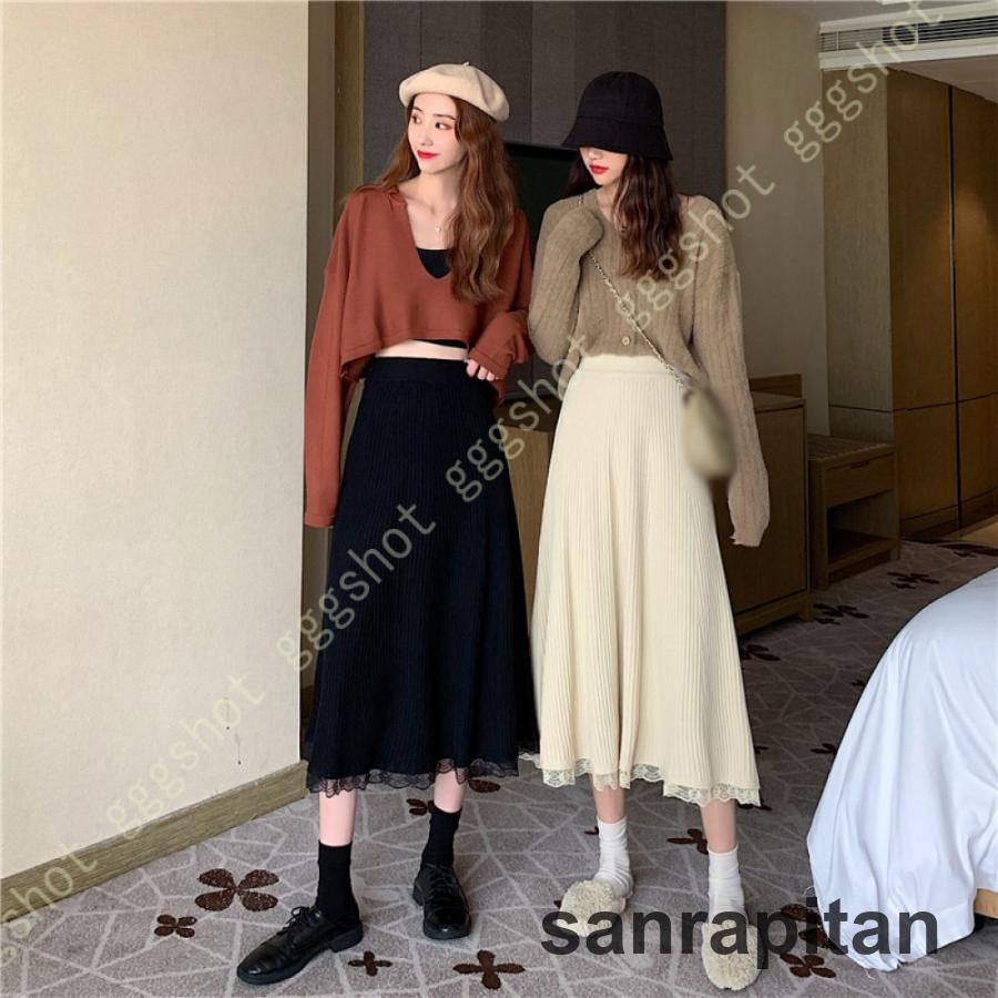 フレアスカート レディース レース 秋 冬 Aラインスカート フレアスカート レディース レース 秋 冬 Aラインスカート