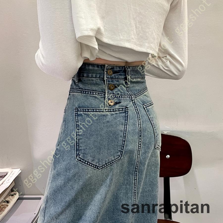 デニムスカート スカート ミモレ丈 膝下 サイドスリット デニムスカート スカート ミモレ丈 膝下 サイドスリット