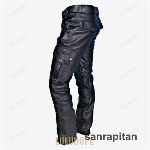バイクパンツ メンズ レザーパンツ パンツ 革パン バイク用