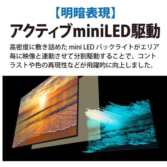 AQUOS 4K 新品 シャープ 55V型 テレビ XLED 4T-C55EP1 mini LED 量子