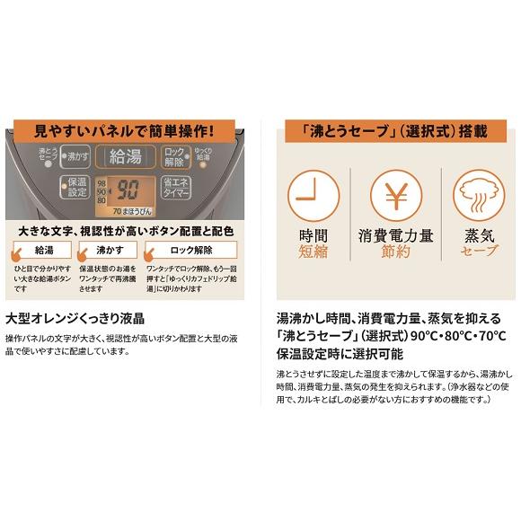 象印（ZOJIRUSHI） 象印/電気ポット/優湯生/CV-GC30-TL 洗浄剤(クエン