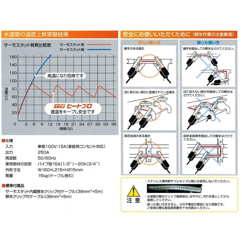 IKURA 育良精機 電気解氷機 ヒートフ゜ロ ISK-HP250 サーモスタット