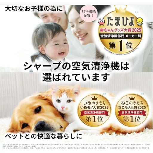 SHARP（シャープ） 空気清浄機 KC-S50-W プラズマクラスター 7000 加湿