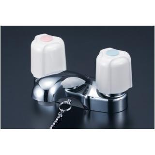 KVK 洗面台用2ハンドル混合栓 KM66ZG 寒冷地対応品 ゴム栓式