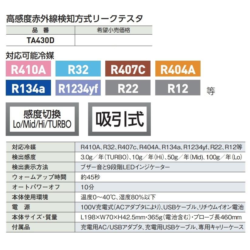 イチネンTASCO TASCO 高感度「赤外線」検知方式リークテスター イチネンTASCO TASCO 高感度「赤外線」検知方式リークテスター