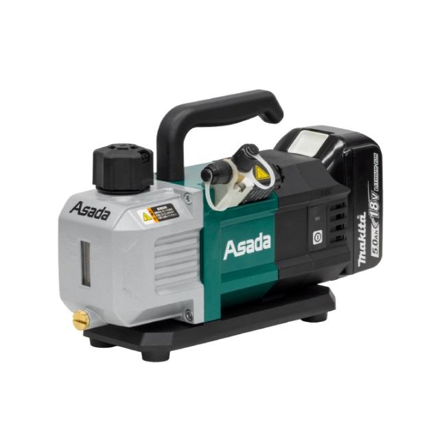 アサダ 【新製品】アサダ 充電式真空ポンプ VP218 2CFM 2ステージ型で