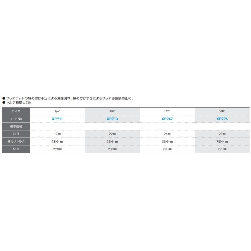 アサダ　トルクレンチ　XP713　3/8 (9.52)用　校正証明書付　単品｜sanrex｜02