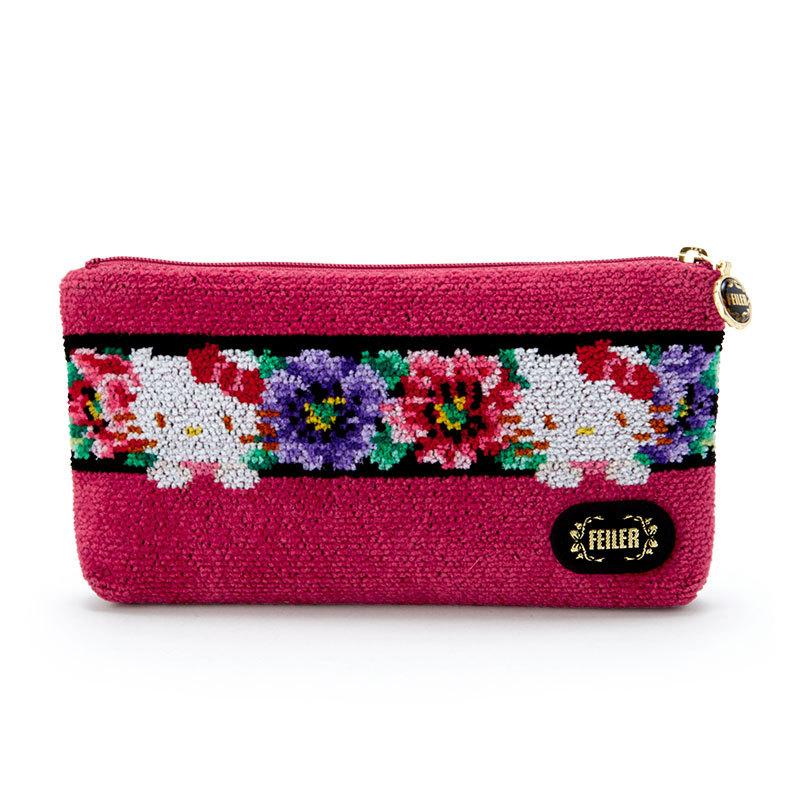 FEILER フェイラー キティ アネモネ ポーチ ピンク レッド