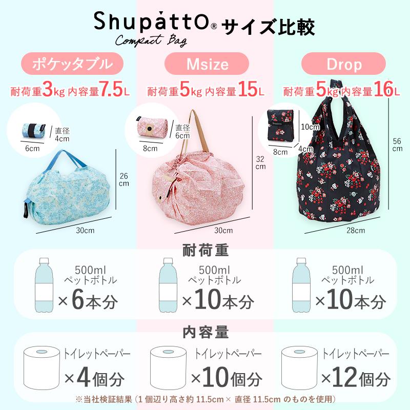 ハローキティ Shupatto(シュパット) コンパクトバッグDrop ブラック｜sanrio｜10